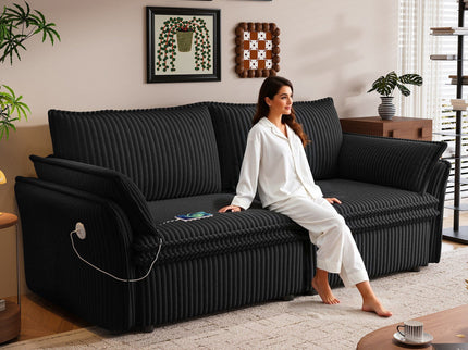2 In 1 Convertible Sofa Bed, Multi Functional Living Room Furniture