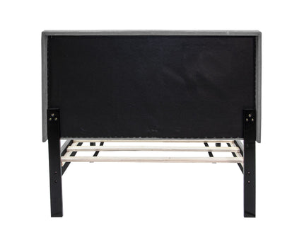 Bed With Channel Tufted Adjustable Headboard