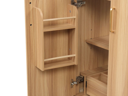 30" Bathroom Vanity With Sink, Cabinet With Doors And Drawer, Rectangular Shape - Natural