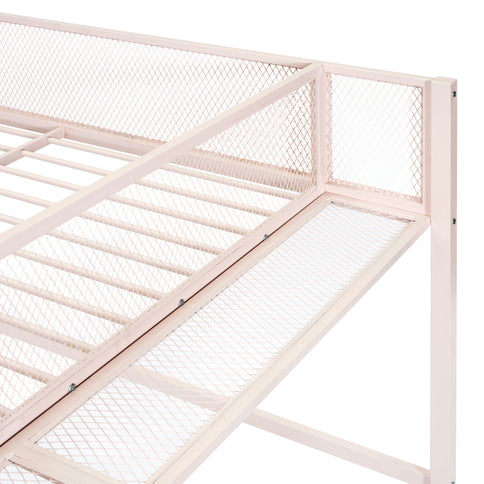 Loft Bed With 4 Tier Shelves And Storage