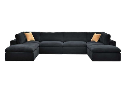Custom Configuration Modular Sectional With Toss Pillows