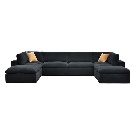 Custom Configuration Modular Sectional With Toss Pillows