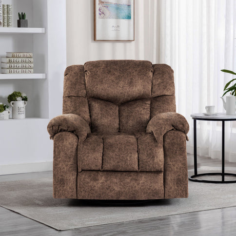 Swivel And Rocking Recliner Chair With Massage And Heating