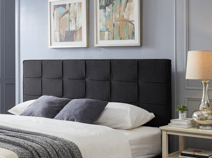 Marakesh - Contemporary Fabric Upholstered King / California King Headboard - Black