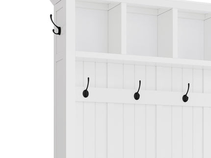 Hall Tree With 4 Drawers, Coat Rack With 6 Hooks