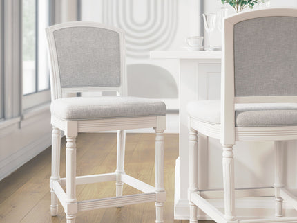 Stool With Upholstered Seat And Back