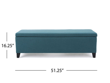 Contemporary Storage Ottoman Bench With Upholstery