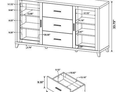 Barnaby - 4 Piece Rectangular Entertainment Center - Cappuccino