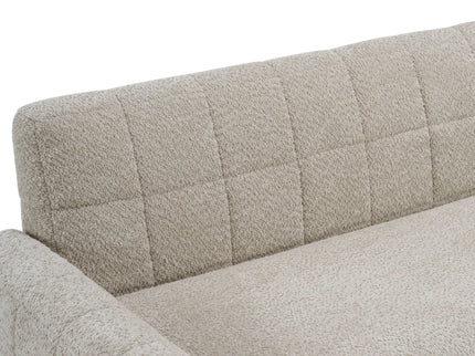 Modern Loveseat Sofa, 2 Seater With Square Arms For Living Room