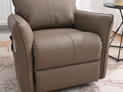 360° Modern Small Rocking Swivel Recliner Chair With Side Pocket