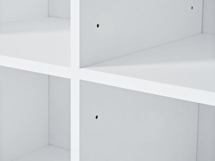 Freestanding Bathroom Storage Cabinet With Doors And Drawers, Adjustable Shelf, Open Shelves - White