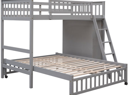 Bunk Bed With 6 Drawers And Flexible Shelves, Bottom Bed With Wheels