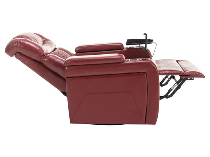 270 Degree Swivel Power Recliner With Tray Table, Phone Holder, Cup Holder, USB Port