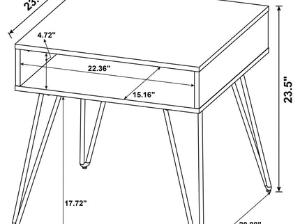 Square End Table - Brown