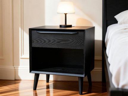 Nightstand With 1 Drawer, Bedside Table, Storage Side Table For Bedroom - Black