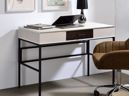 Verster - Writing Desk With USB - Black / Natural