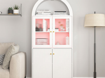 Modern Tech Inspired Dome Cabinet With LED Lighting