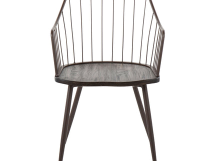 Winston - Farmhouse Style / Dining Chair - Brown / Dark Walnut