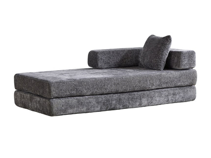 Convertible Floor Sofa Bed With Pillow Back Support Armrest