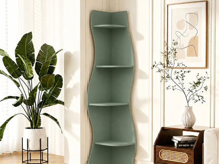 5 Tier S - Shaped Corner Shelf For Living Room