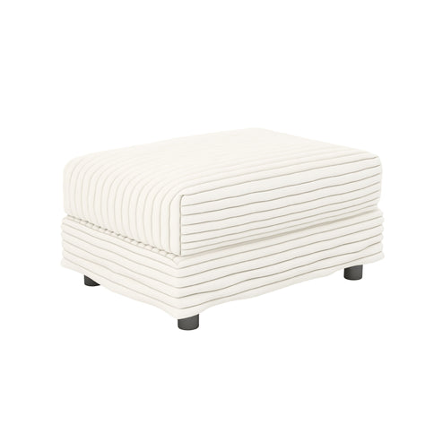 Deep Seat Convertible Sofa With Soft Pillows And Ottomans