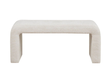 Modern Contemporary Boucle Waterfall Bench