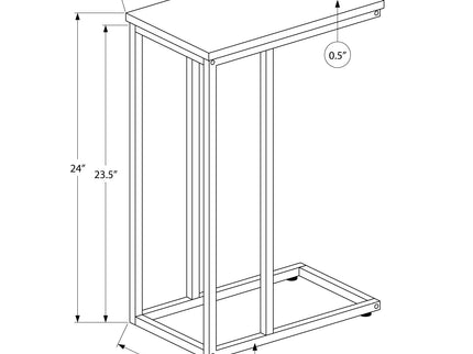 Accent Table, C - Shaped, Space-Saving Functionality
