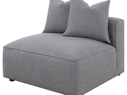Amherst - Armless Chair With Accent Pillow - Gray