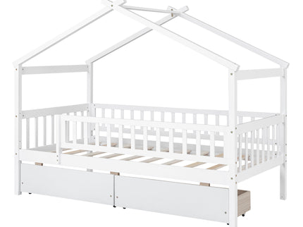 House Bed With 2 Drawers