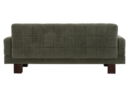Modern Loveseat Sofa, 2 Seater With Square Arms For Living Room