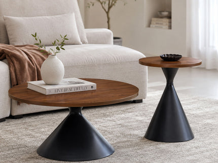 2 Piece Coffee Round Table Set