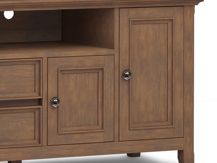 Amherst - Wide TV Media Stand - Rustic Natural Aged Brown