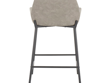 Daniella - Industrial Fixed Height Counter Stool (Set of 2)