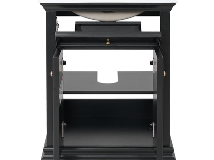 Modern Bathroom Vanity With Tip-Out Drawer And Soft-Close Hinges