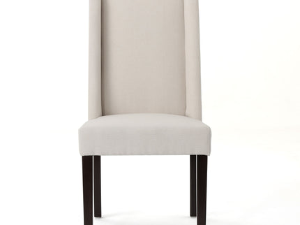 Modern Wingback Dining Chair (Set of 2) With Upholstered - Ivory