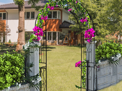 Metal Garden Arch Garden Arbor Trellis Climbing Plants Support Rose Arch Outdoor Arch
