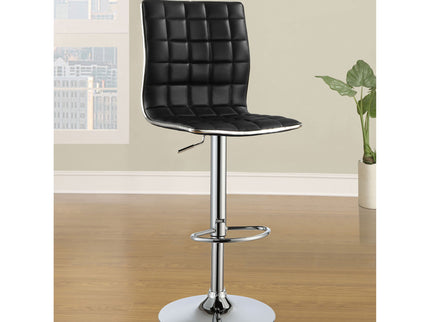 Waffle - Adjustable Bar Stool (Set of 2) - Black