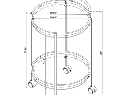 Osborne - Bar Cart - Chrome