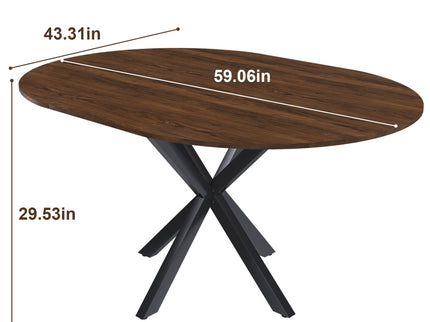 Round Dining Table With Extendable Blades, X Base
