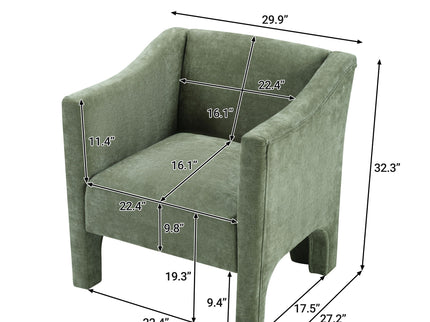 Barrel Accent Chair With Enclosed Arms
