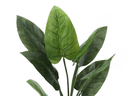 37" Tall, Artificial Plant, Aureum Tree, Indoor, Faux, Fake, Floor, Greenery, Potted, Real Touch, Decorative - Green / Black