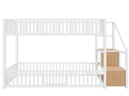 Bunk Bed With Storage Ladder, Compact Design