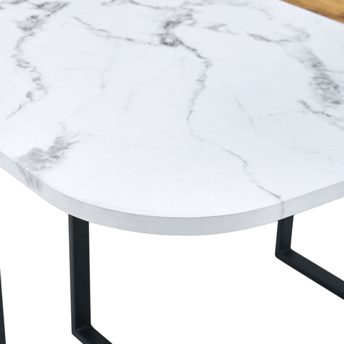 2 Tone Dining Table For Modern Minimalist And Industrial Styles