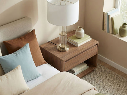 Echo - Table Lamp With On / Off Switch Clear Body Base - Clear / Silver / White