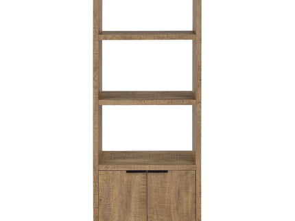 Noriega - 3 Shelf Media Tower With Open Shelves And Hidden Cabinet Storage - Mango Color