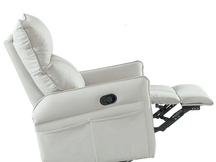 360° Modern Small Rocking Swivel Recliner Chair With Side Pocket