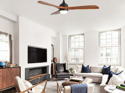 52" Ceiling Fan With Dimmable LED Light, 6 Speed DC Motor, 3 Blades
