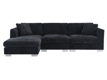 Modern Cloud Sectional Sofa L Shaped Luxury Couch Set With 2 Free Pillows 4 Seat With Oversized Chaise