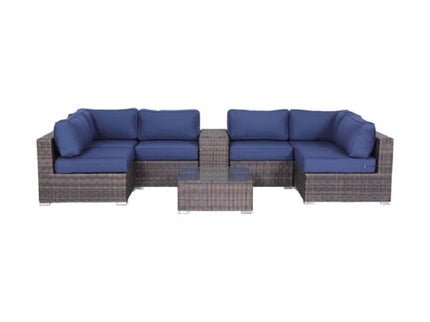 Elegant 4 Person Wicker Patio Seating Set With Cushions And Glass Top Table