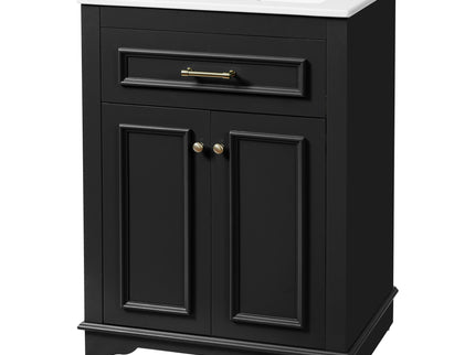 Bathroom Vanity With Integrated Sink, 2 Door Cabinet With Tip Out Drawer, Rectangular Design